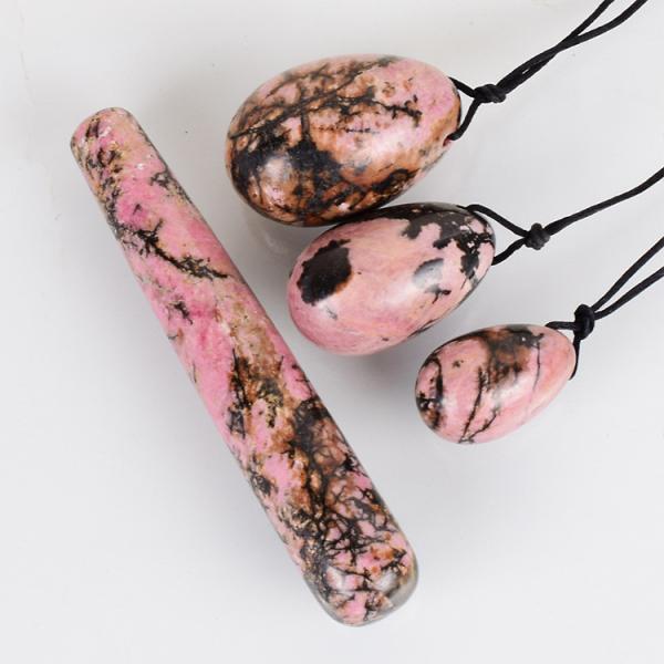 Natural Quartz Crystal Nephrite Jade Yoni Egg Set for Women Class I Vaginal Massage 4Pcs