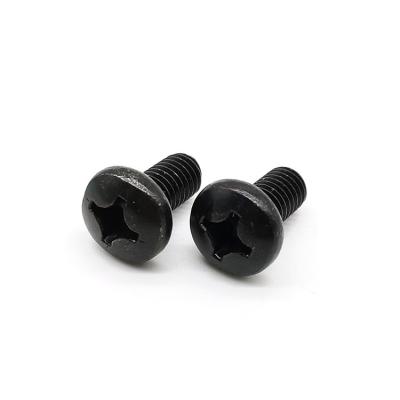 18-8 pequeno zinco preto de aço inoxidável Phillips Round Head Machine Screw dos parafusos de máquina