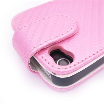 Pink Leather Holster Clip, Cell Phone Faceplate Covers For Apple IPhone 4