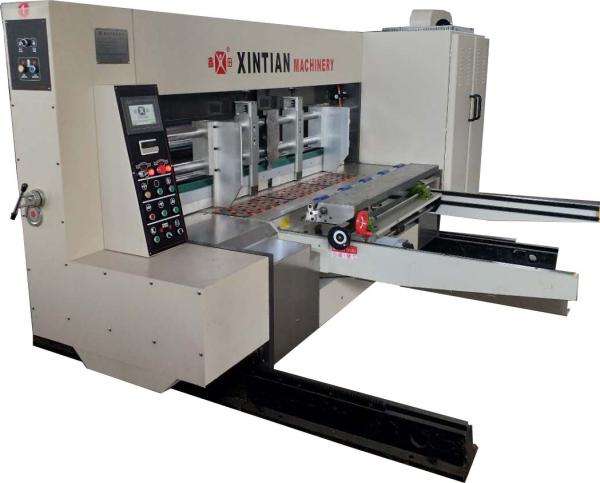Electric Control Three Color  Printing Slotting / Die Cut Machine Corrugated Box