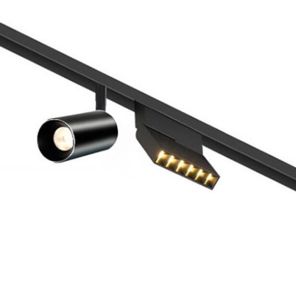 12w 25w 40w système d'éclairage de voie magnétique à LED voie lumineuse linéaire voie magnétique rails lampes de grille pliables