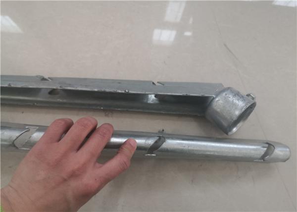 3'' Post Corner Barb Wire Extension Arm Steel 3 Strand For Chain Link Fence