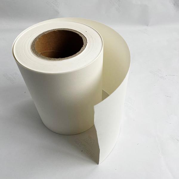 Pearl Film Hot Melt Glue Self Adhesive Labels With 95G Yellow Sillicon Liner