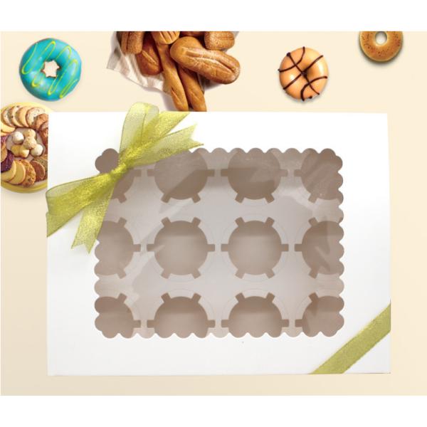 Изготовленные на заказ коробки дисплея картона зеленеют коробку торта экологической безопасности материальную