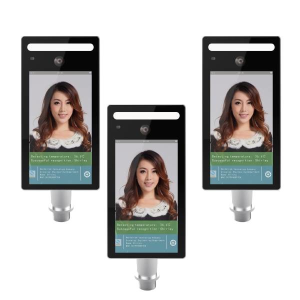 Voice Broadcast Gate Face Recognition Attendance Machine 7 Inch Column Type