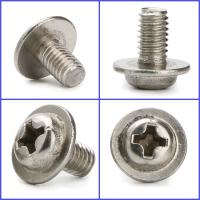 Tamaño M3-M8 Tornos PWM de acero inoxidable DIN967 Tornos de cabeza de panelas en relieve cruzado con cuello - Clase de producto A