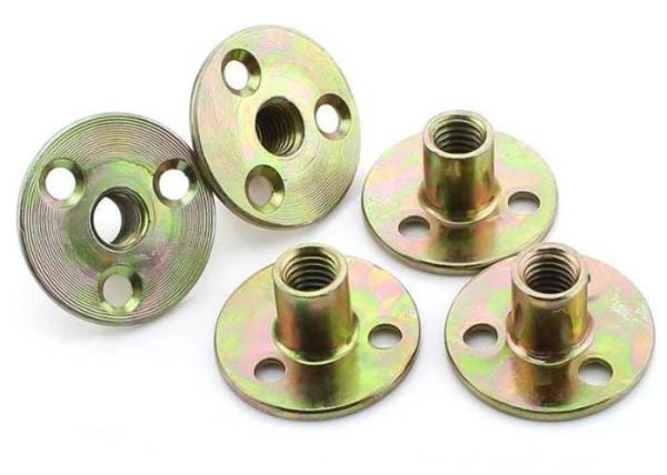 Aluminium 6063 Zinc Connecting Flange Fastener Three Hole Metal Nut For Connector