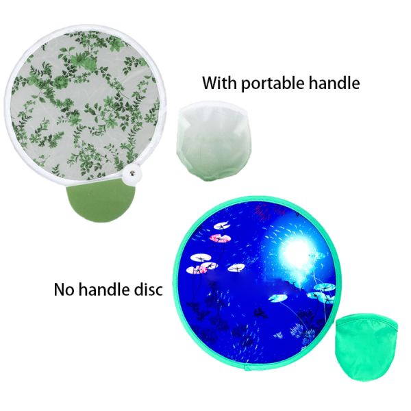 New Arrival Custom Foldable Nylon Flying Disc Folding Fan Flying Disc Fans Set