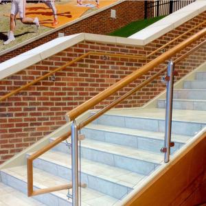 Barandilla de escalera con panel de vidrio templado sin marco, diseño ajustable,