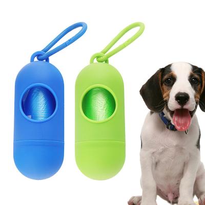 Blue Green Dog Waste Bag Holder 11.5*4.3cm Plastic Dog Poop Holder For Walks