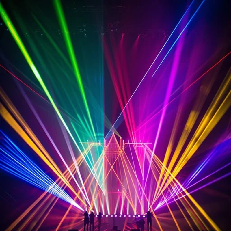High Power 20W RGB ILDA Laser Light DMX ILDA Control Stage Beam Scanner Show