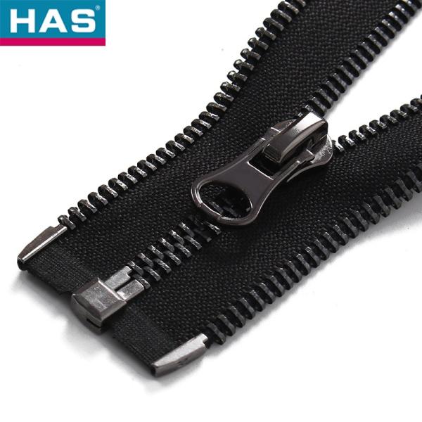 Garment Zipper Four-Sided Teeth Zipper for Clothing in Copper Metal