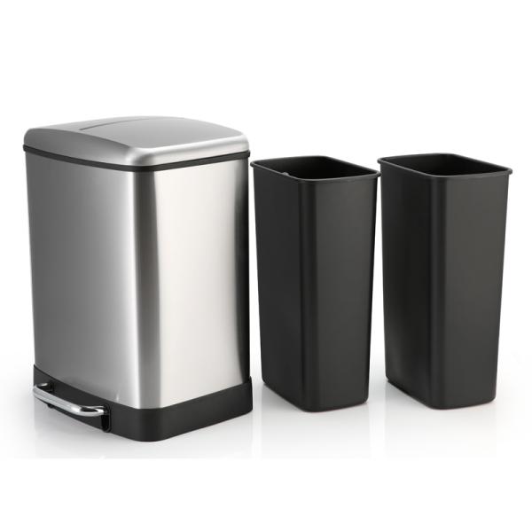 24 Liter Rectangular Stainless Steel Trash Can Used Ln Office, Living Room, Shop, Etc