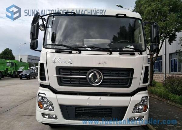Dongfeng 8*4  27.5cbm Fuel Tank Trailer 340HP  Aluminium Alloy For Transporting Oil