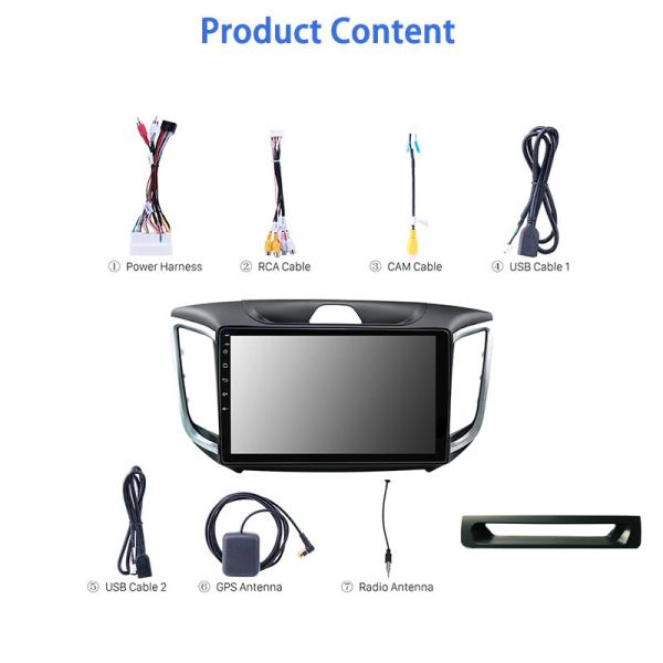 10 polegadas BT Wifi Usb Touch Screen Car Stereo Para Hyundai IX25 Creta 2014