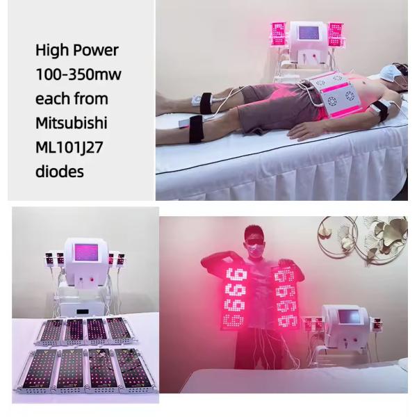 12 Pads 635nm 650nm Lipo Laser 100mW~350mW Fat Removal Fast Slimming Machine
