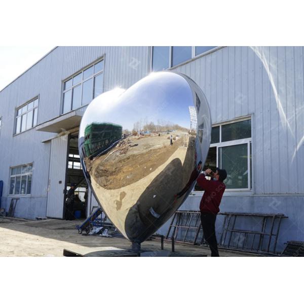 3.5M High Mirror Stainless Steel Sculpture LOVE ME Hand Forging