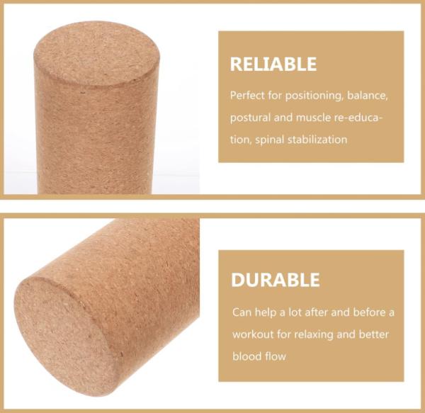 Wholesale Custom Logo Cork Yoga Roller for Fitness and Muscle Relaxer with Different Sizes