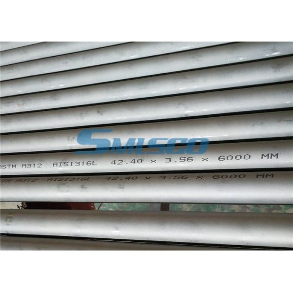 ASTM A312 TP316L Seamless Pipe 6m Cold Drawn Ready To Ship