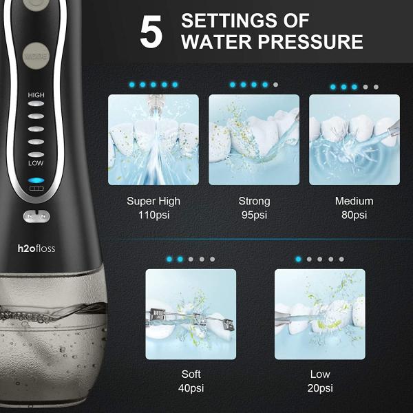 OEM Rechargeable Dental Water Flosser Teeth Cleaner 1200-1400 Times/Min