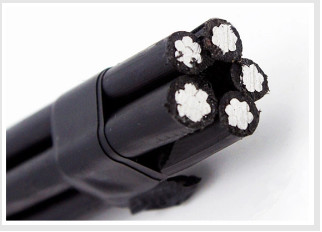 1KV Aerial Bundled Cables Aluminium Phase Conductor / Street Lighting Conductor Compact Circular
