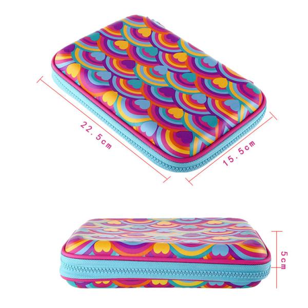 CE Portable Zipper EVA Pencil Case 22.5X15.5X5 CM For Children