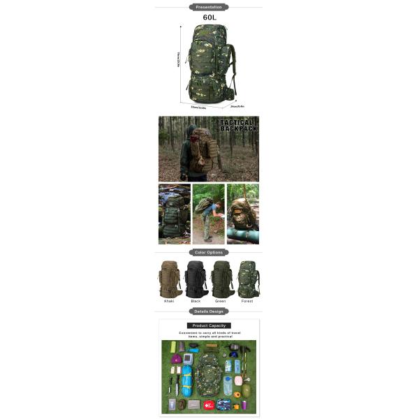 Unisex облегченный рюкзак Molle располагаясь лагерем, многофункциональная тактическая располагаясь лагерем сумка