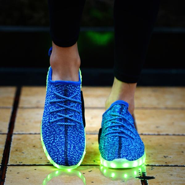 Glow in the Dark USB Rechargeable Adult Night Event Walking Shoes Led Sneakers