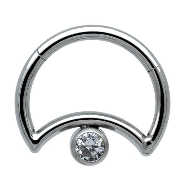 Women Nose Piercing Jewellery Gold Color Moon Shaped Dropship Indian Opal Zircon