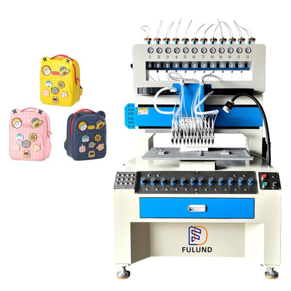 Famous factory Pipe Dispenser Pump Automatic Micro-injection Rubber Soft PVC Clothing Label Patch dotting Dripping Machi