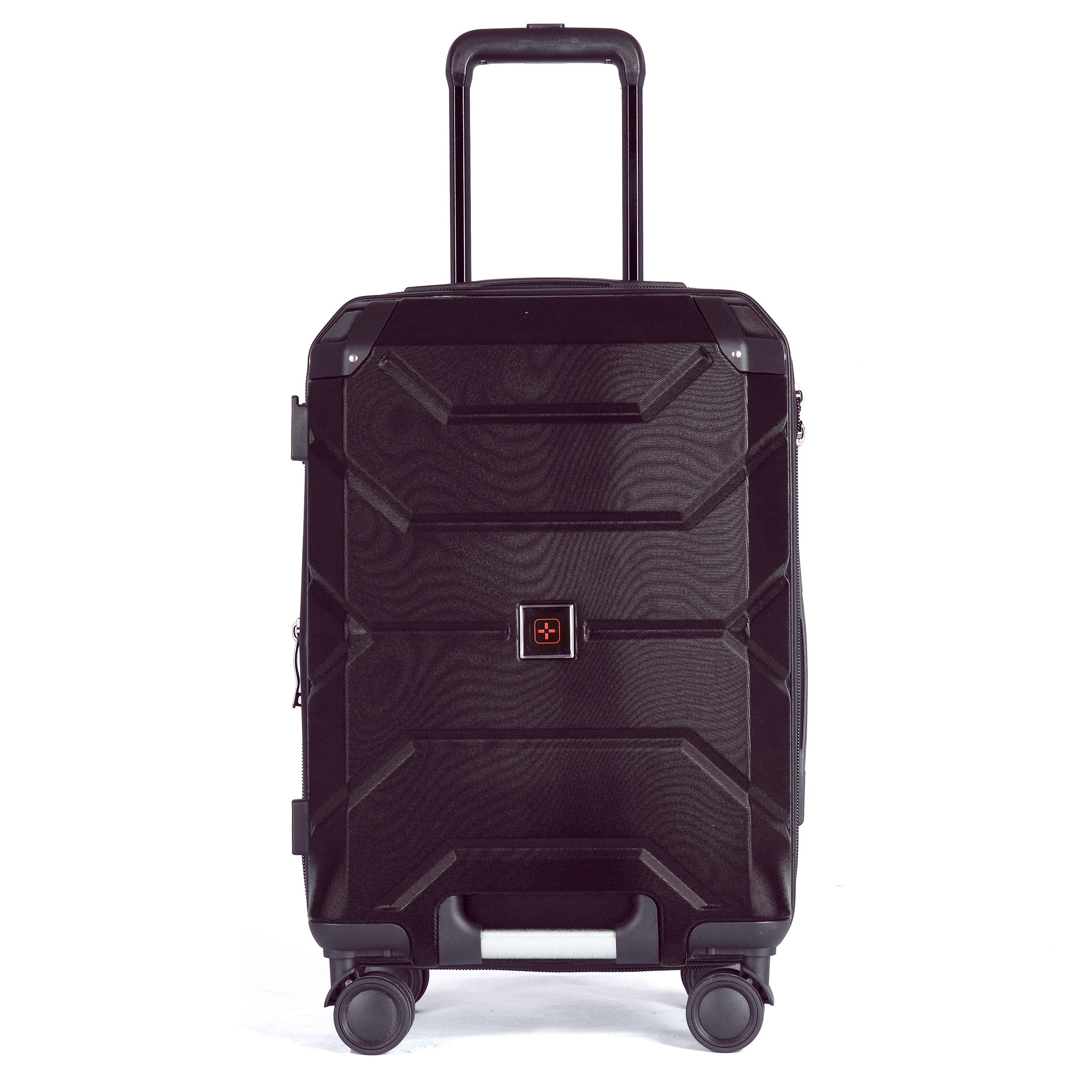 20 24 28 Inch Double-Layer Explosion-Proof Zipper Trolley Luggage Set Outdoor Suitable with Hook Bottom Handle Mainly Made PP PC