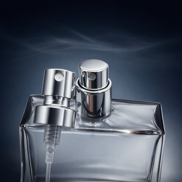 Refined Silver Perfume Atomizer Pump with Collar Options