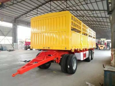 Big Capacity Timber Cargo Draw Bar Design Full Trailer Perfect For Bulk Timber Transport