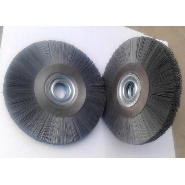 Straight 6 Inch Abrasive Nylon Wheel Brush For Drill , Decorative Finishes