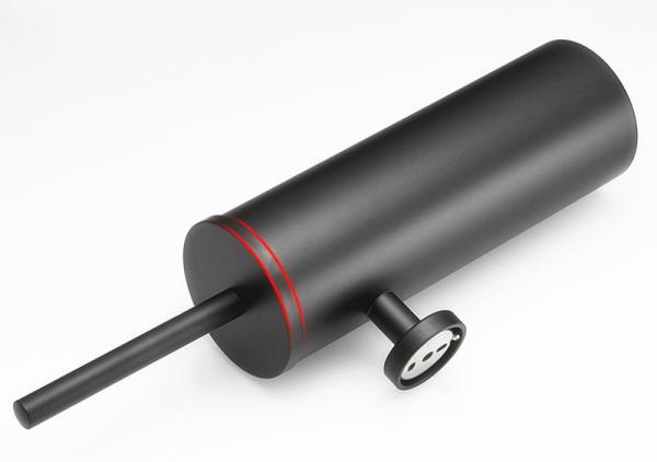 Commercial Round Black Wall Mounted Toilet Brush / Steel Brush Holder