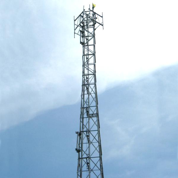 50m Telecom Steel Tower Free Standing Galvanized Steel Iron Mobile Tower 5G Station