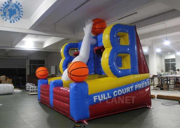 Jogos infláveis dos esportes do basquetebol completo da imprensa da corte para o arrendamento do partido