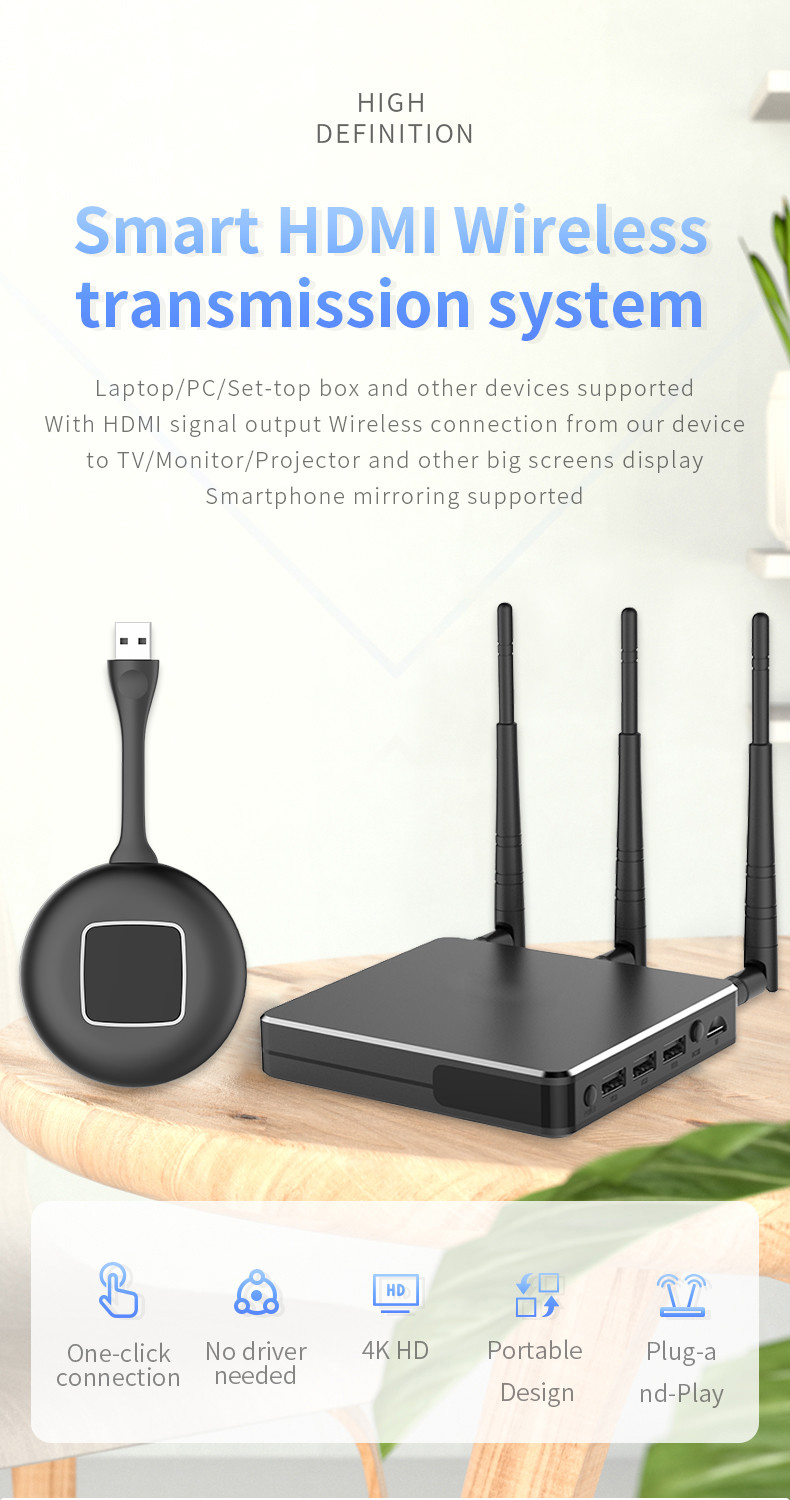 Приемника Hdmi алюминиевого сплава месяца беспроводного легкие удобные 12