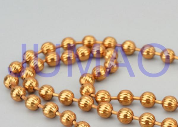 Pumpkin Shape Stainless Steel Beaded Curtains , Hotel Ball Chain Room Divider