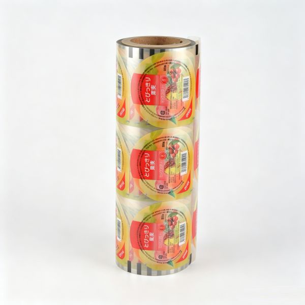 Custom Printed PET Plastic Roll Film | High Barrier Transparent Food Packaging Film for Fruit Jelly & Snack Sealing
