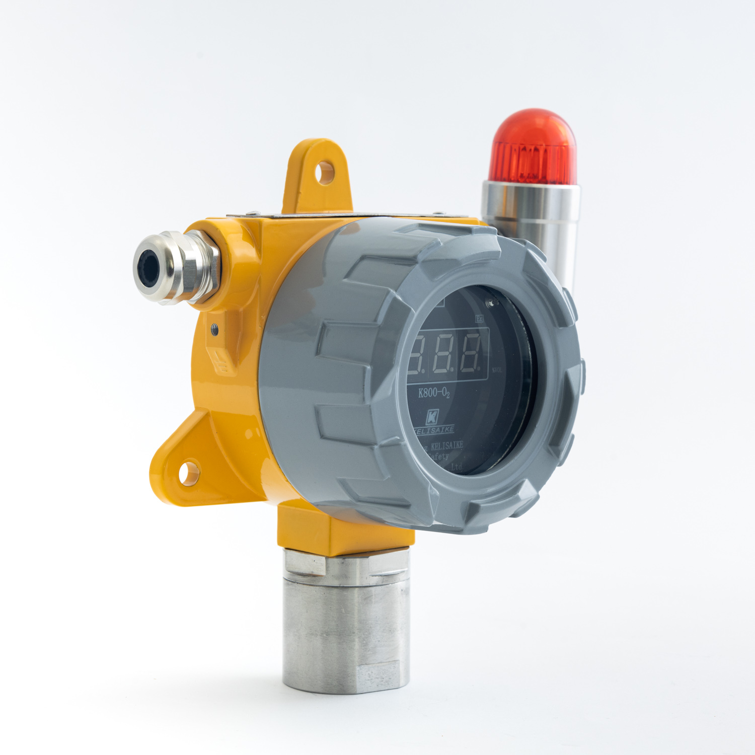 K800 Gas Leakage Detector Industrial Fixed Type O2 Gas Monitoring Transmitter