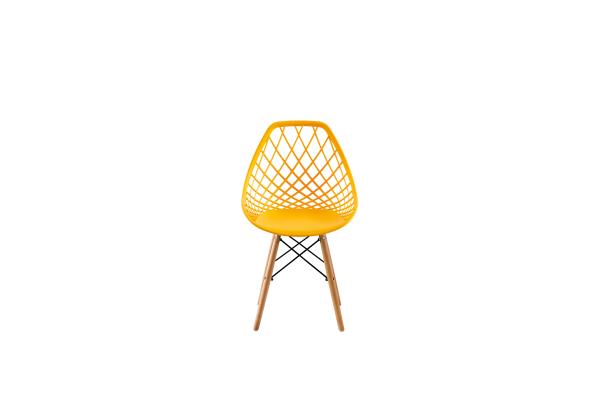 Casual Hollow Eames Plastic Dining Chair 48*43*83cm Solid Wood Legs
