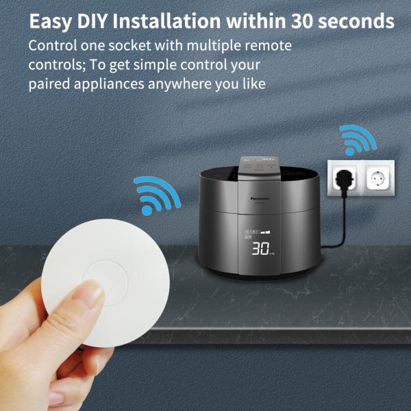 Da tomada eletrônica de controle remoto da UE do soquete de lâmpada de SIXWGH interruptor impermeável da energia cinética