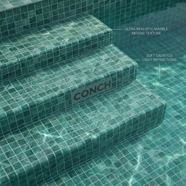 Mosaic Ceramic Swimming Pool Tile Blue Color In Size 48x48/300x300mm