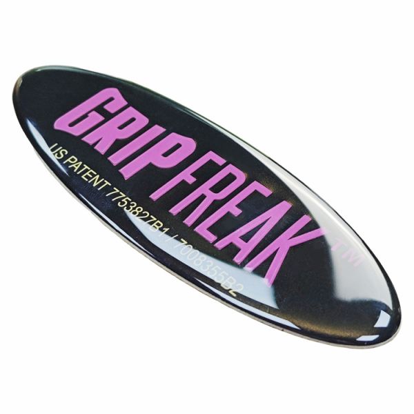 Custom Oval Aluminum-Based Epoxy Dome Nameplate With Adhesive Backing