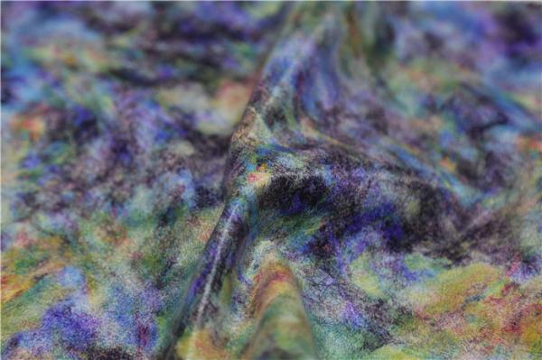 0.65mm Painting Design Printed PU Leather For Jacket , Coat , Bags