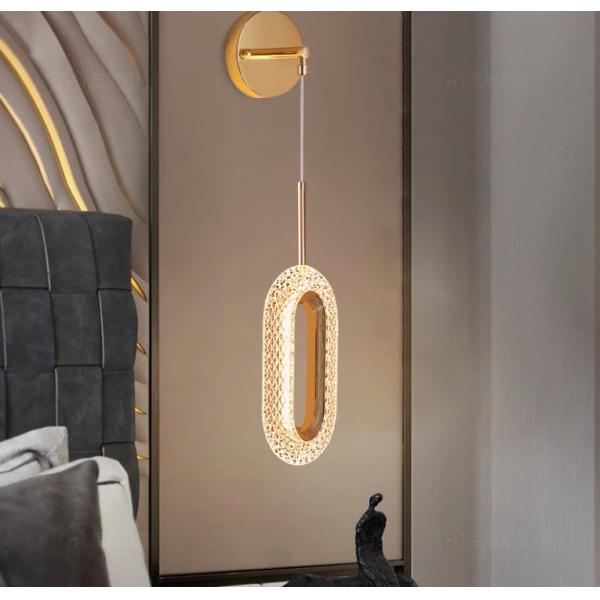 Wall lamp bedroom bedside lamp simple modern living room background wall lamp Nordic light luxury creative villa hotel corridor lamp