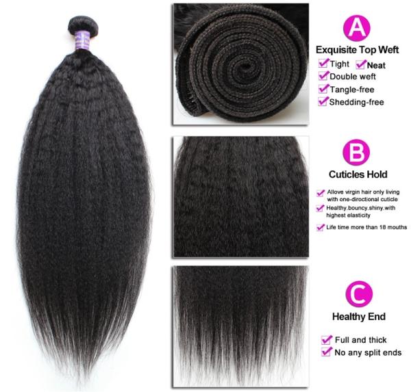 Yaki Straight  Indian Natural Looking Hair Weft 10-30Inch  Cheap Extensions Hair