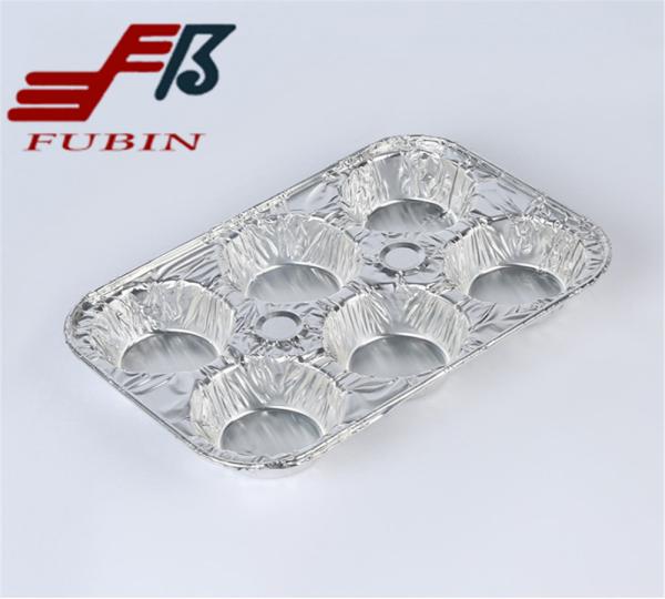 Six Muffin Baking Pan Chocolate Egg Tarts Aluminum Foil 6 Compartment