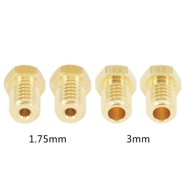 GT2 Pitch 2mm MK8 Copper 3D Printer Nozzle Size 12.5mm X 7mm